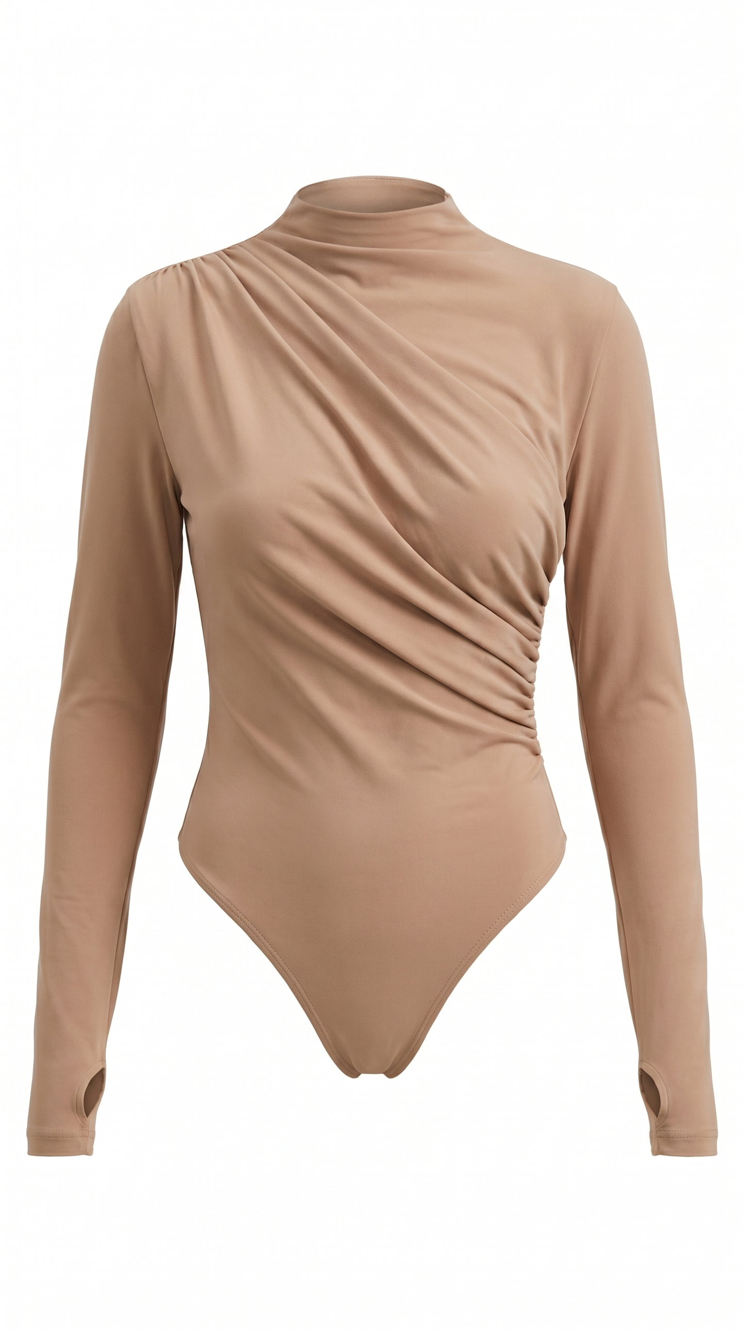 Top Audrey de Manga Larga con Cuello Alto