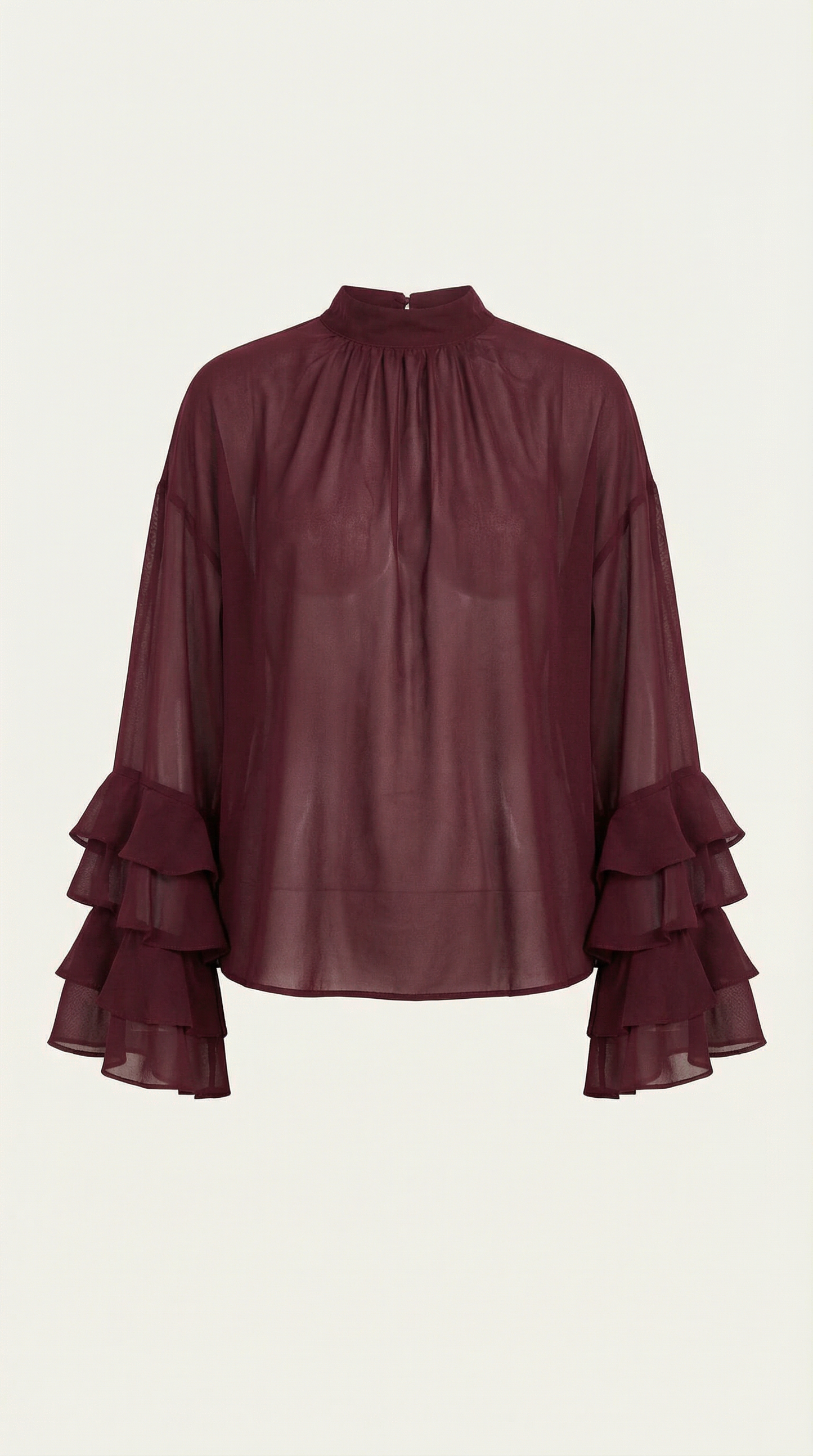 Blusa Alma con Mangas de Volantes en Capas