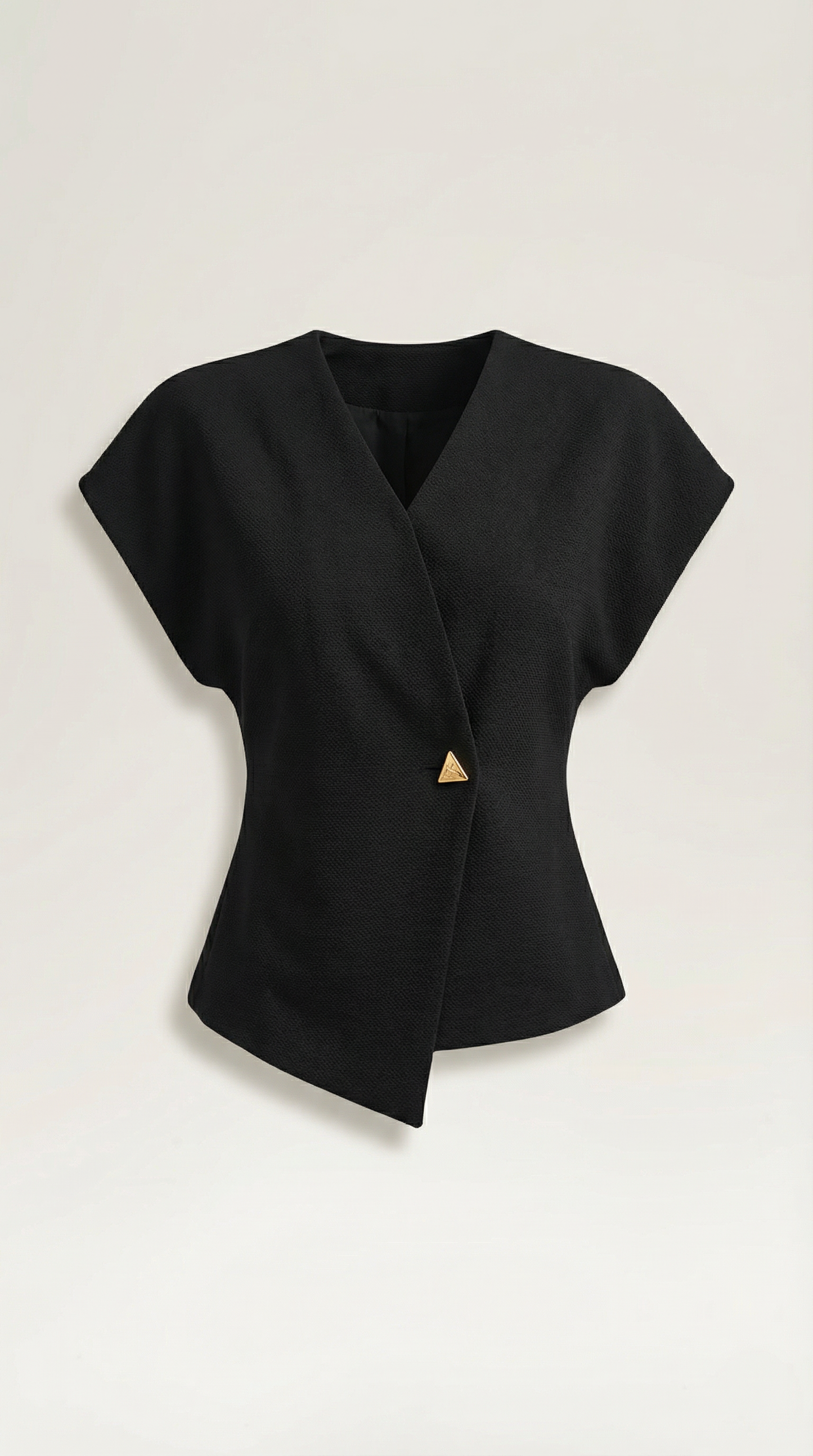 Top Blazer Amy con Efecto Cruzado Asimétrico