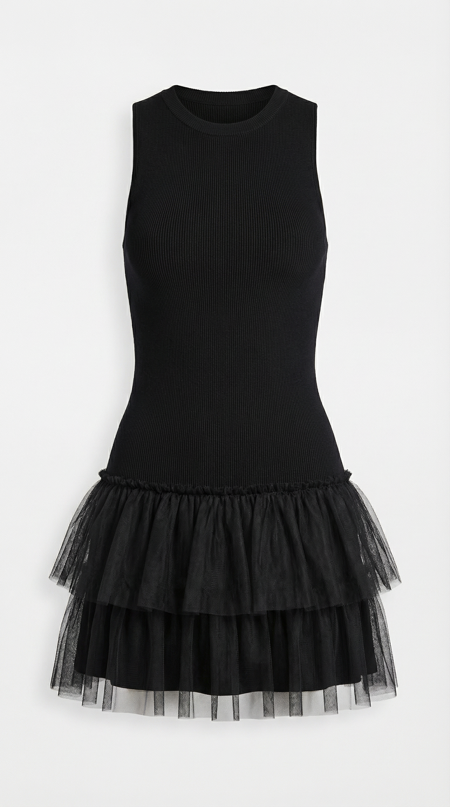 Vestido Mini Nadia de Tul con Cuello Alto