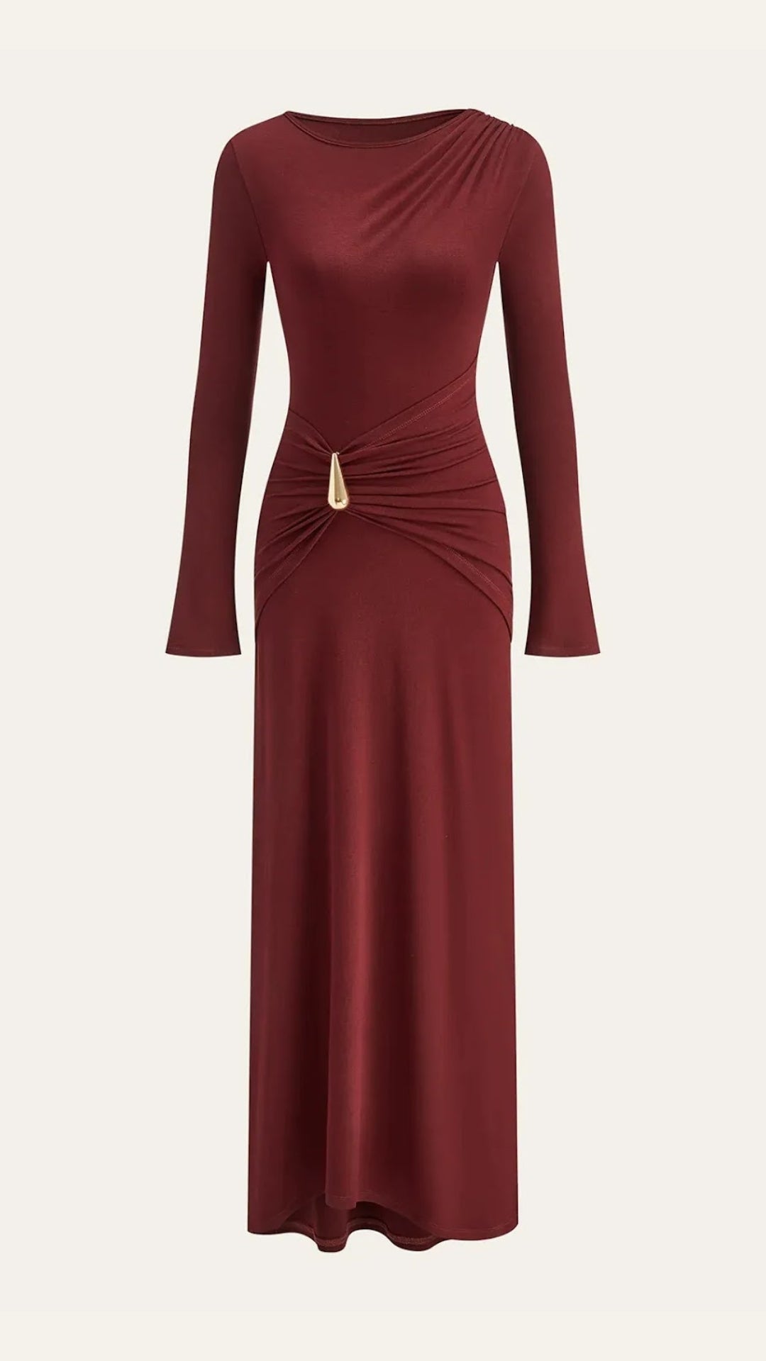 Vestido Maxi Renee de Manga Larga