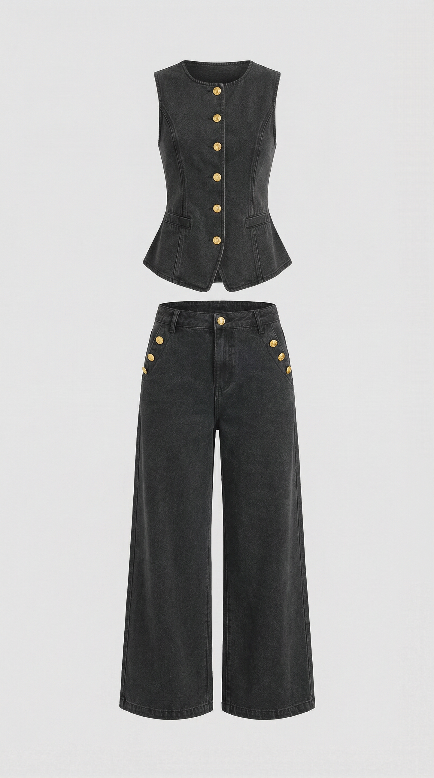 Conjunto Rhonda de Denim de Algodón