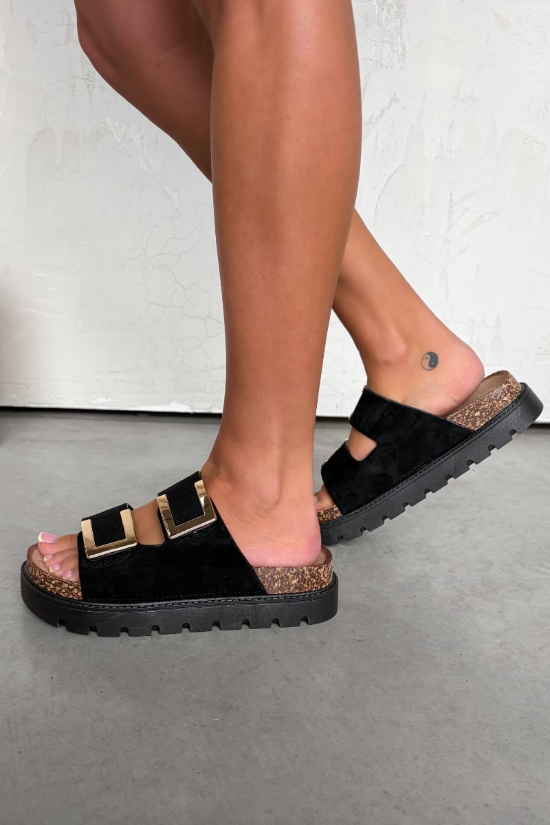 Sandalias Diana con Hebilla Dorada
