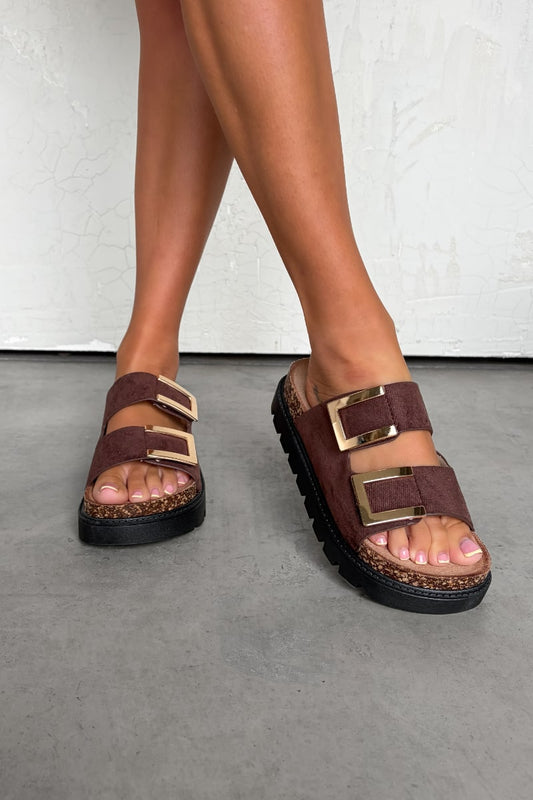Sandalias Diana con Hebilla Dorada
