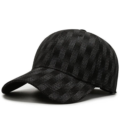 Gorra Benjamin de Alma Cruz con estampado de cuadros en mezcla de algodón y acrílico, banda elástica interior.