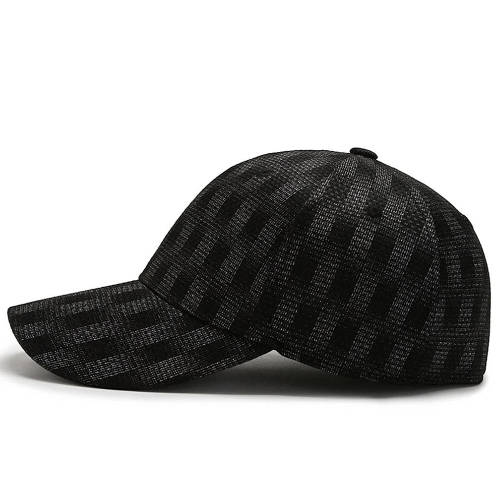 Gorra Benjamin de Alma Cruz con estampado de cuadros en mezcla de algodón y acrílico, banda elástica interior.