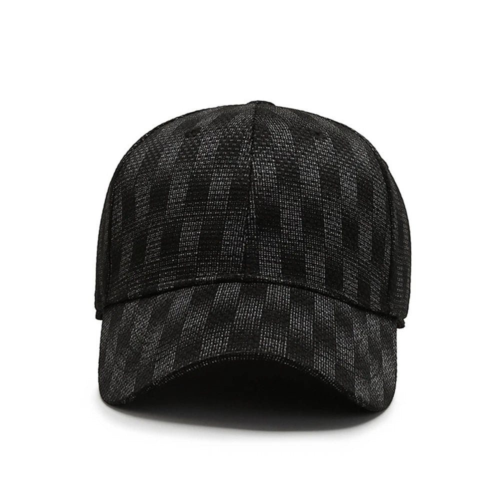 Gorra Benjamin de Alma Cruz con estampado de cuadros en mezcla de algodón y acrílico, banda interior elástica.