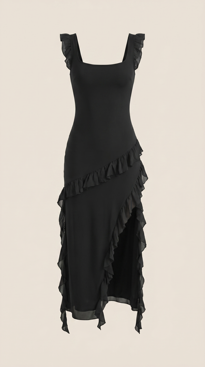 Vestido Maxi Susan con Volantes