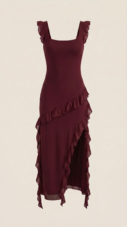 Vestido Maxi Susan con Volantes