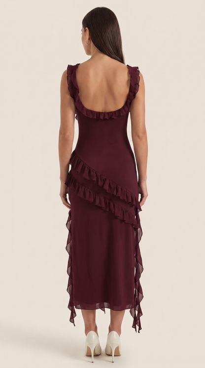 Vestido Maxi Susan con Volantes