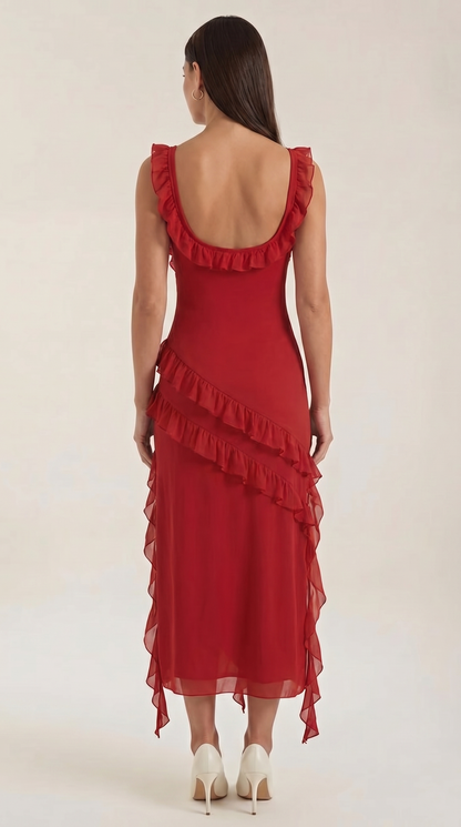 Vestido Maxi Susan con Volantes