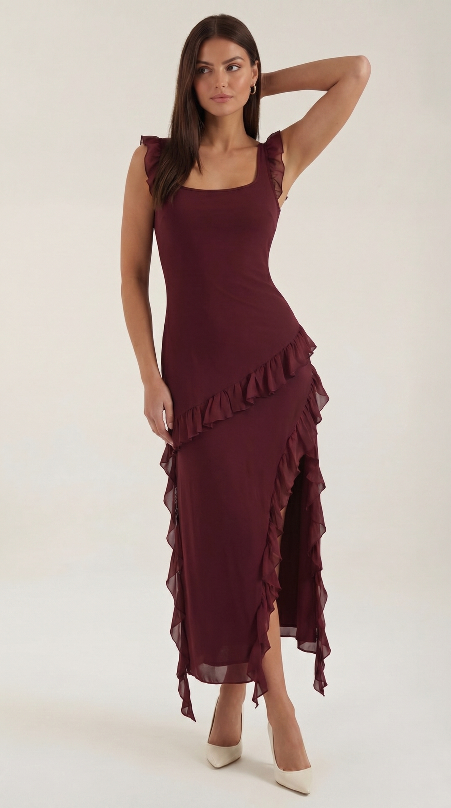 Vestido Maxi Susan con Volantes
