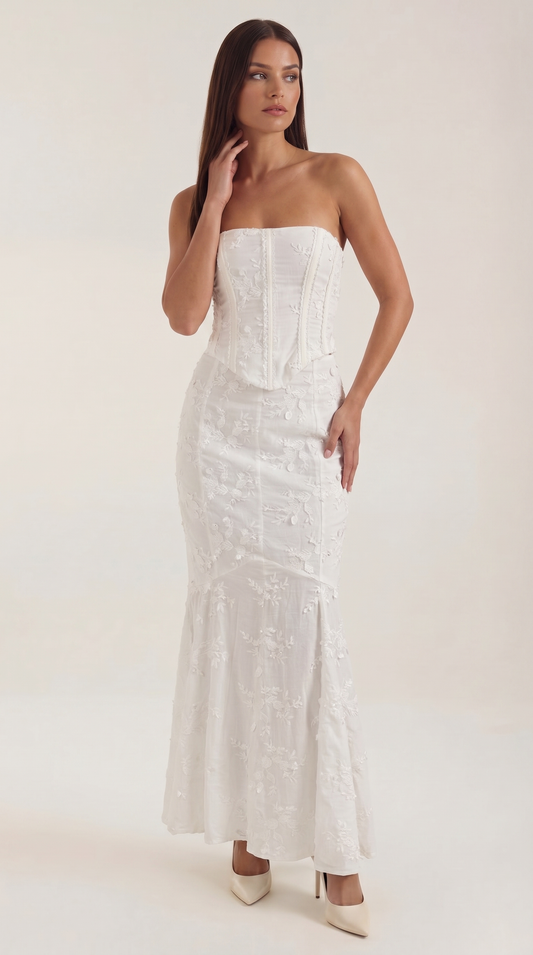 Vestido Maxi Anastasia de Encaje con Corsé