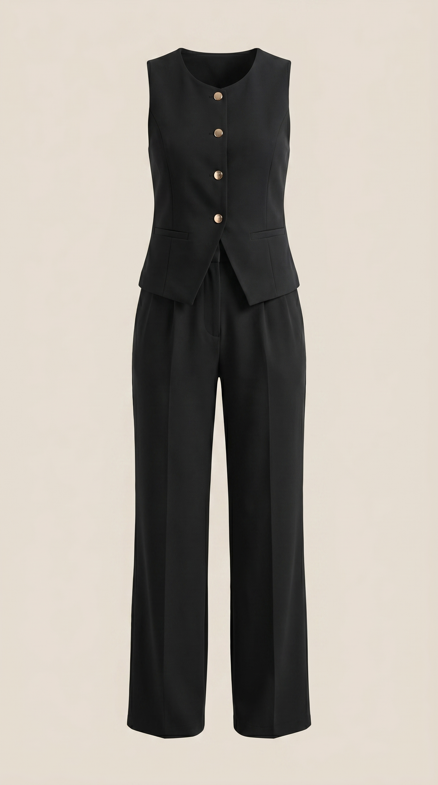 Conjunto Anita de Chaleco Entallado y Pantalón