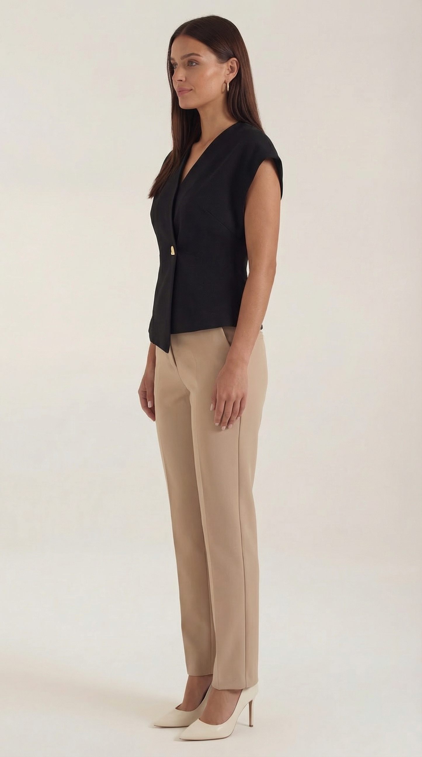 Top Blazer Amy con Efecto Cruzado Asimétrico
