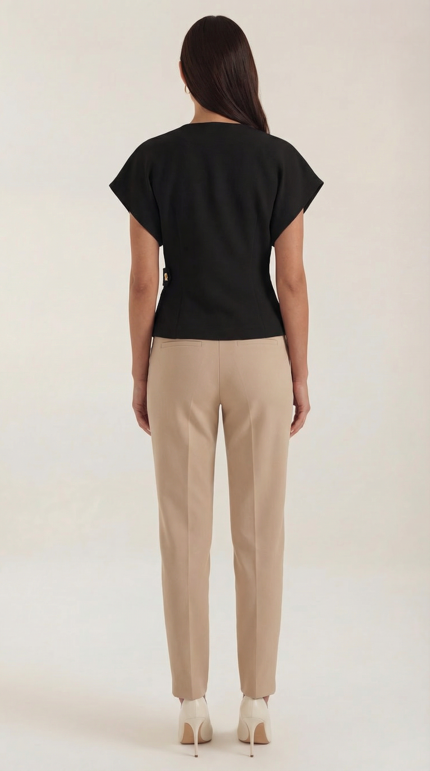 Top Blazer Amy con Efecto Cruzado Asimétrico