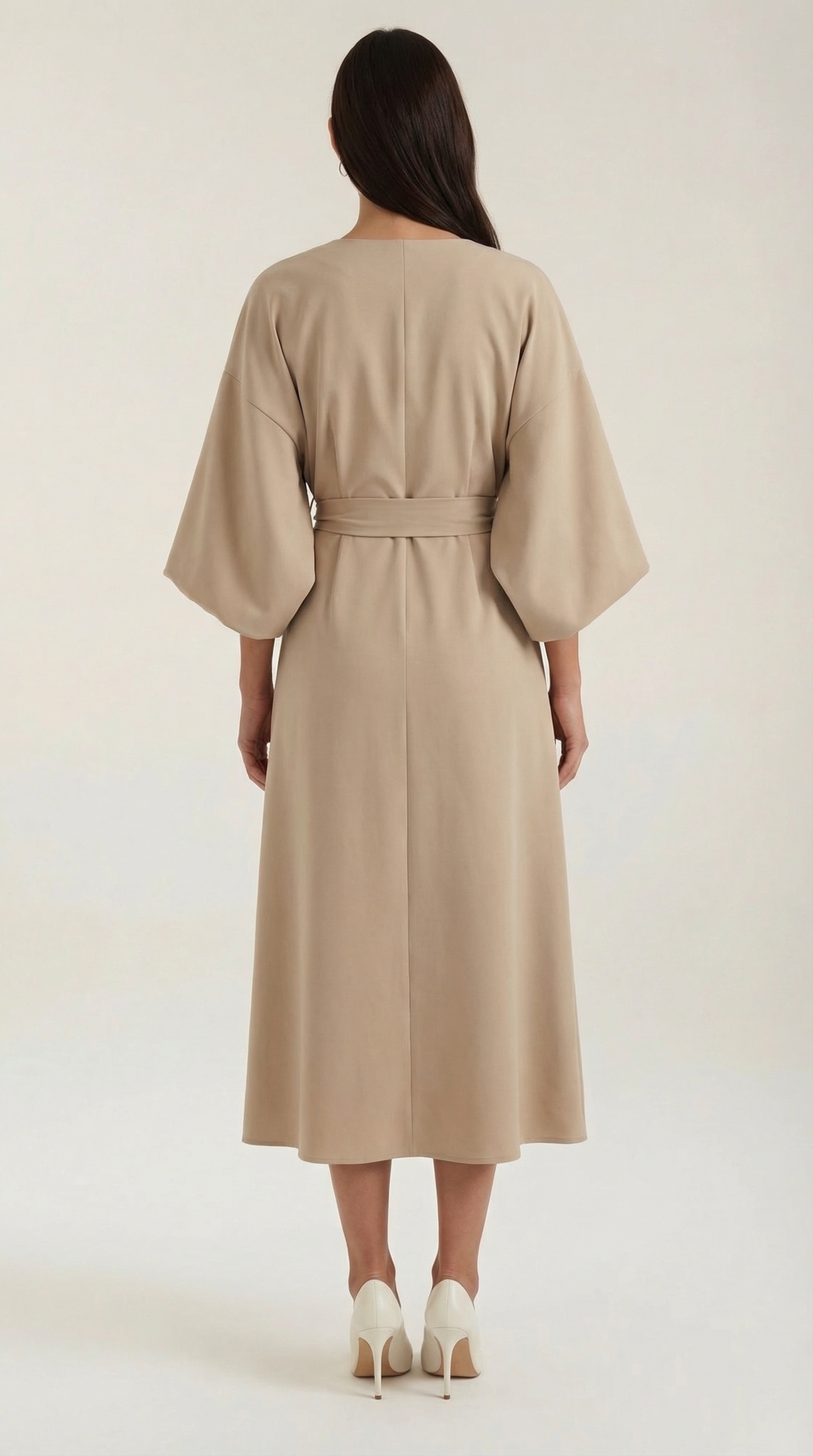 Vestido Midi Ana con Mangas Globo