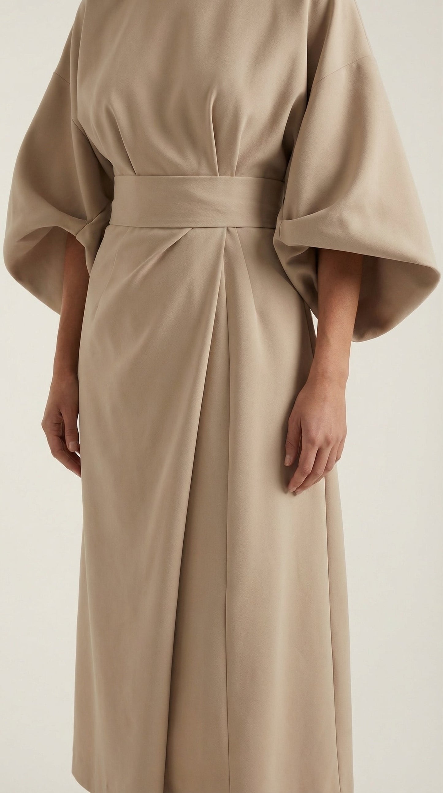 Vestido Midi Ana con Mangas Globo