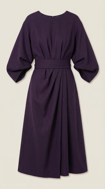 Vestido Midi Ana con Mangas Globo