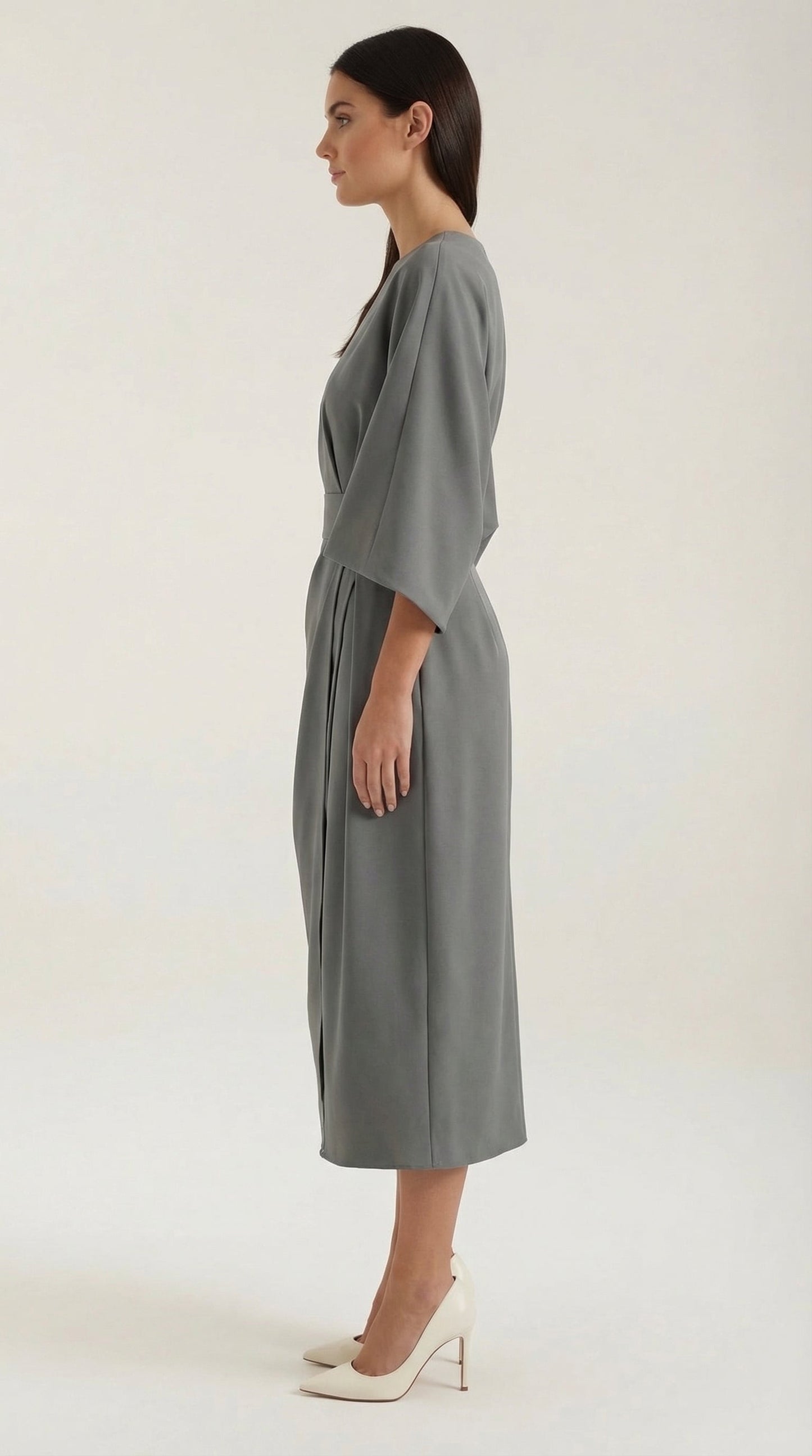 Vestido Midi Ana con Mangas Globo