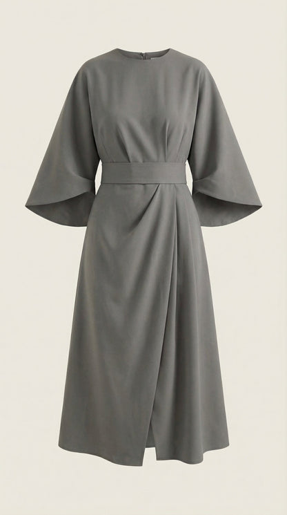 Vestido Midi Ana con Mangas Globo