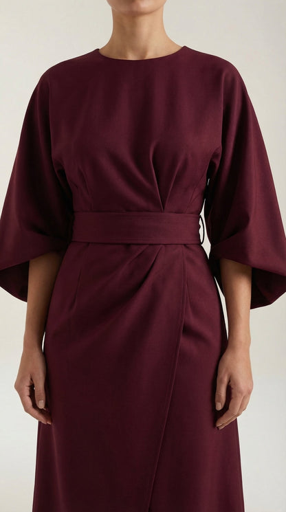 Vestido Midi Ana con Mangas Globo