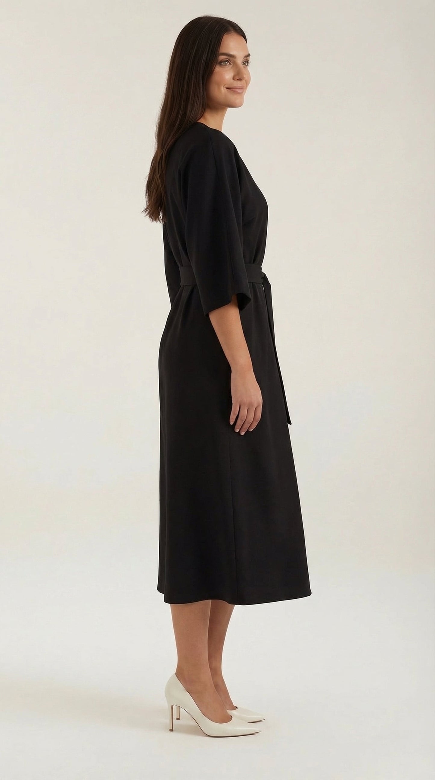 Vestido Midi Ana con Mangas Globo