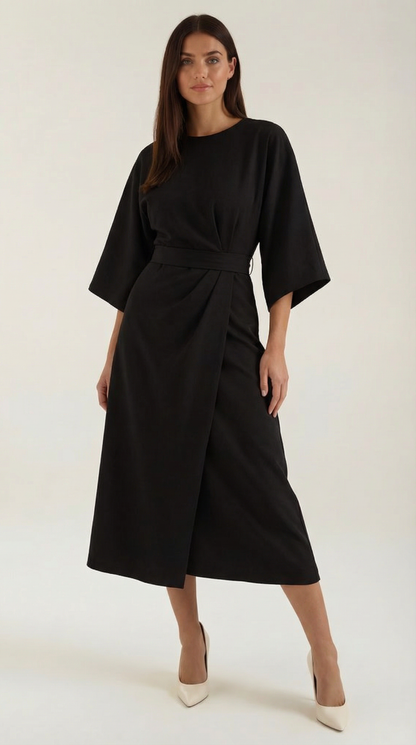 Vestido Midi Ana con Mangas Globo