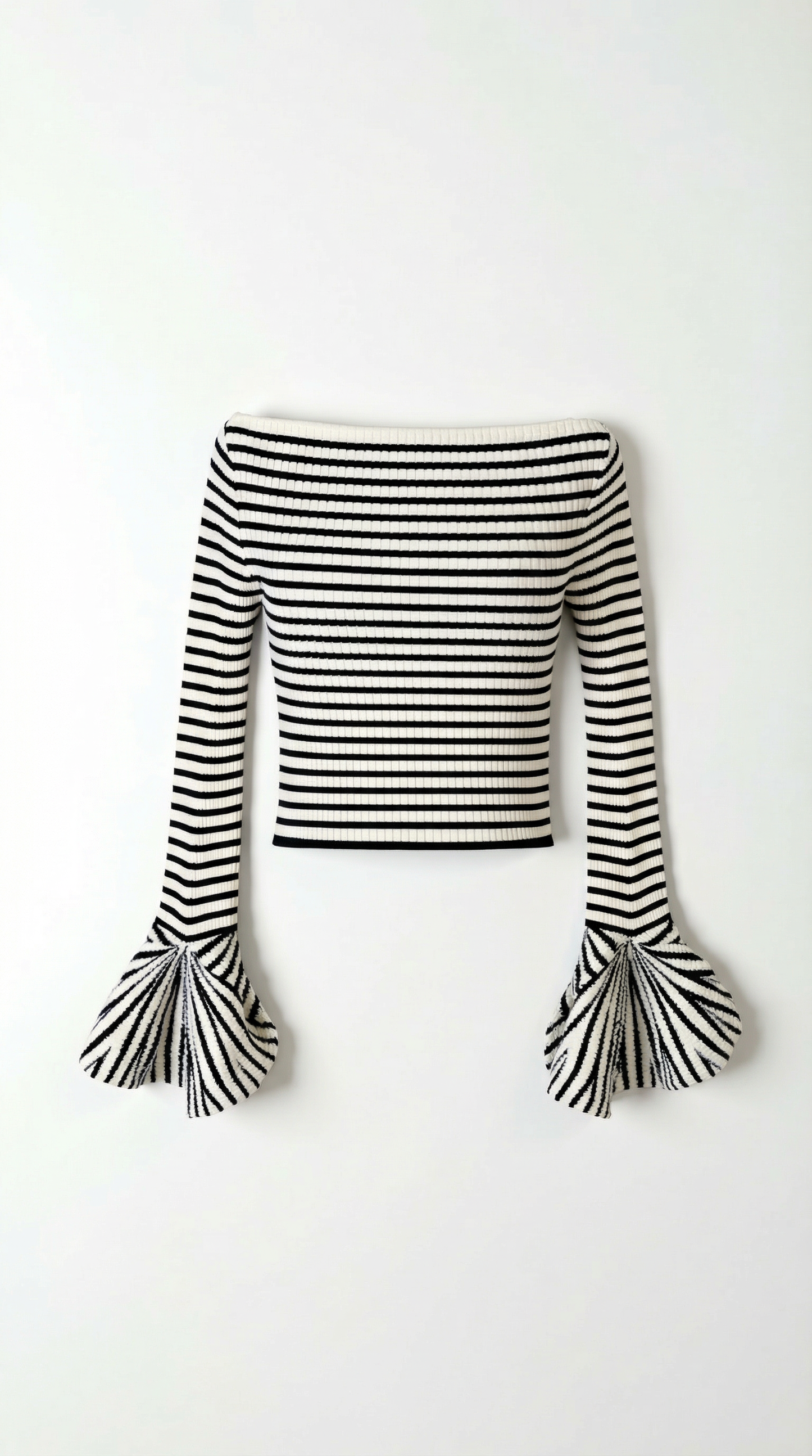 Top Anna de Hombros Descubiertos con Rayas Finas