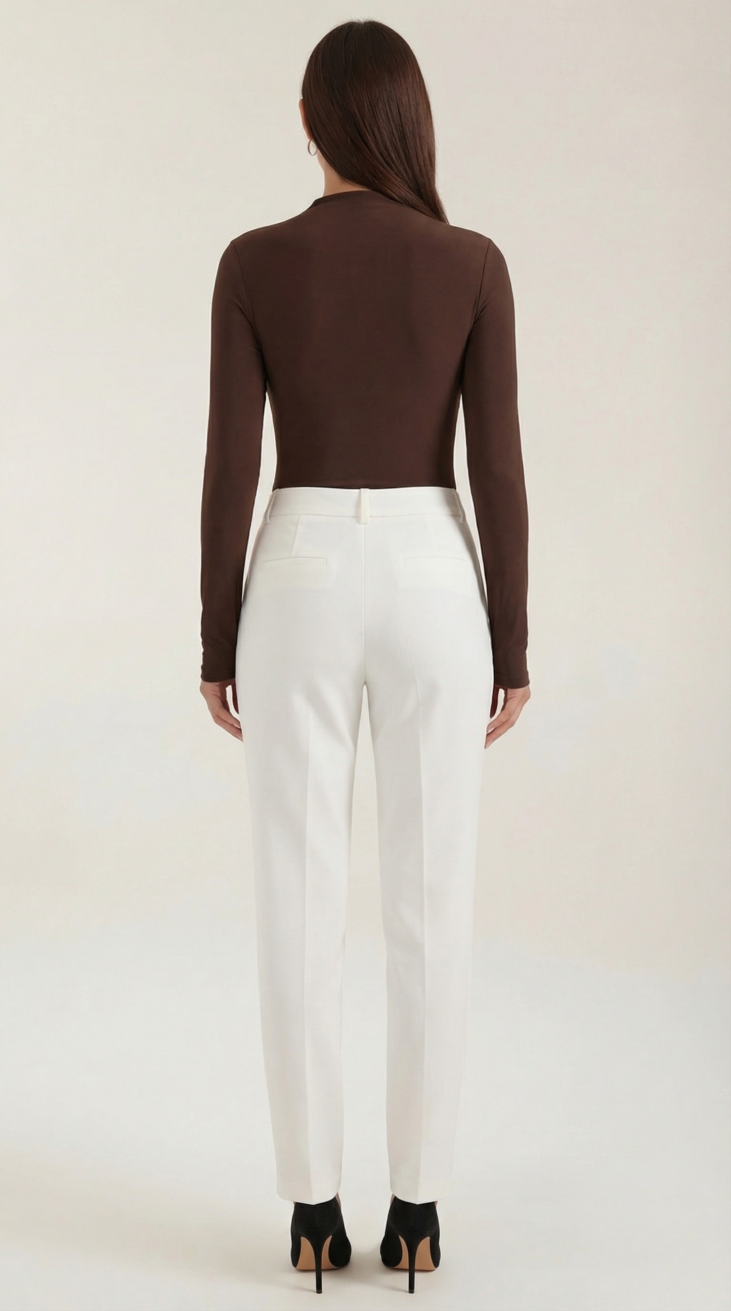 Top Audrey de Manga Larga con Cuello Alto
