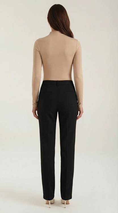 Top Audrey de Manga Larga con Cuello Alto
