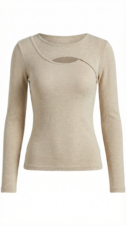 Top Barbara de Manga Larga con Cuello Alto