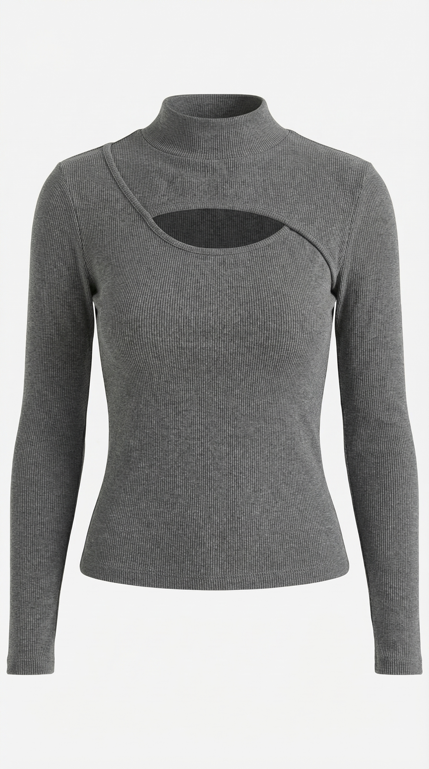 Top Barbara de Manga Larga con Cuello Alto
