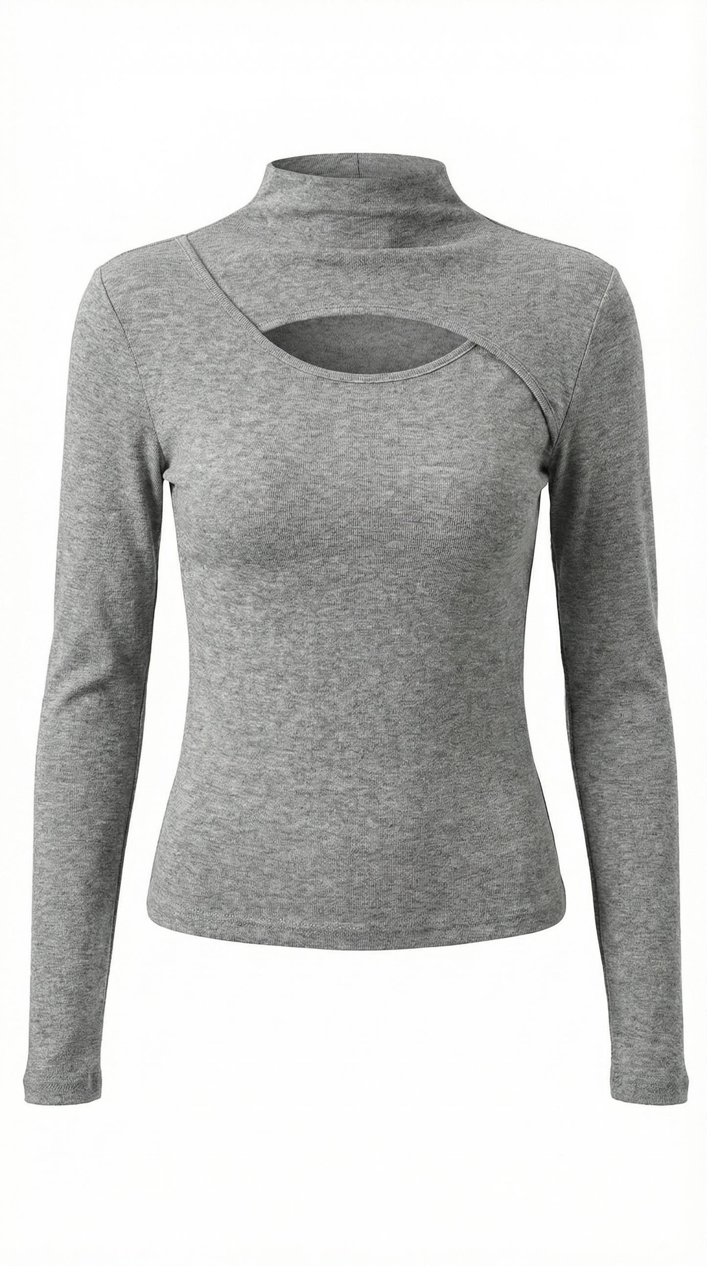 Top Barbara de Manga Larga con Cuello Alto