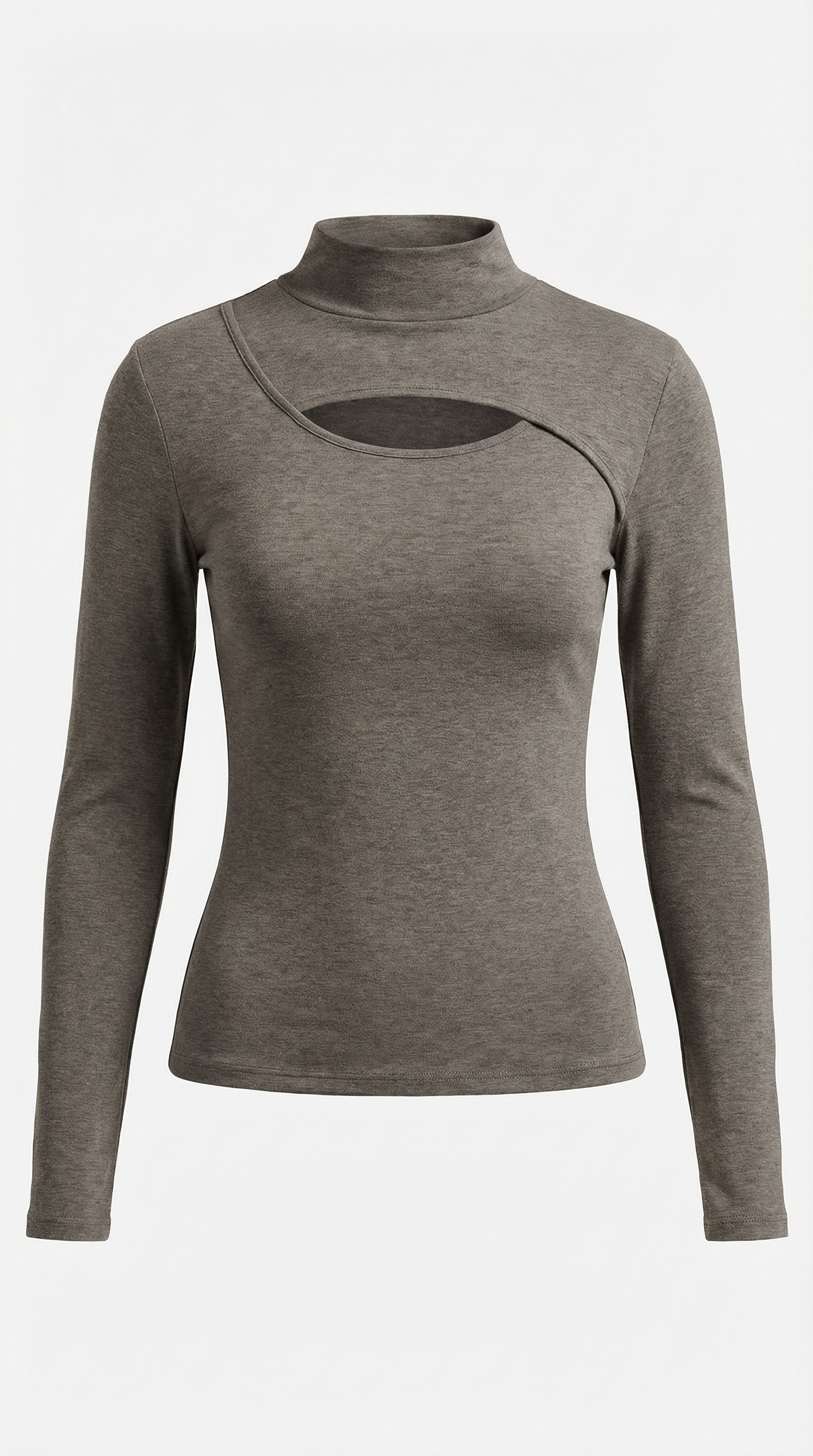 Top Barbara de Manga Larga con Cuello Alto