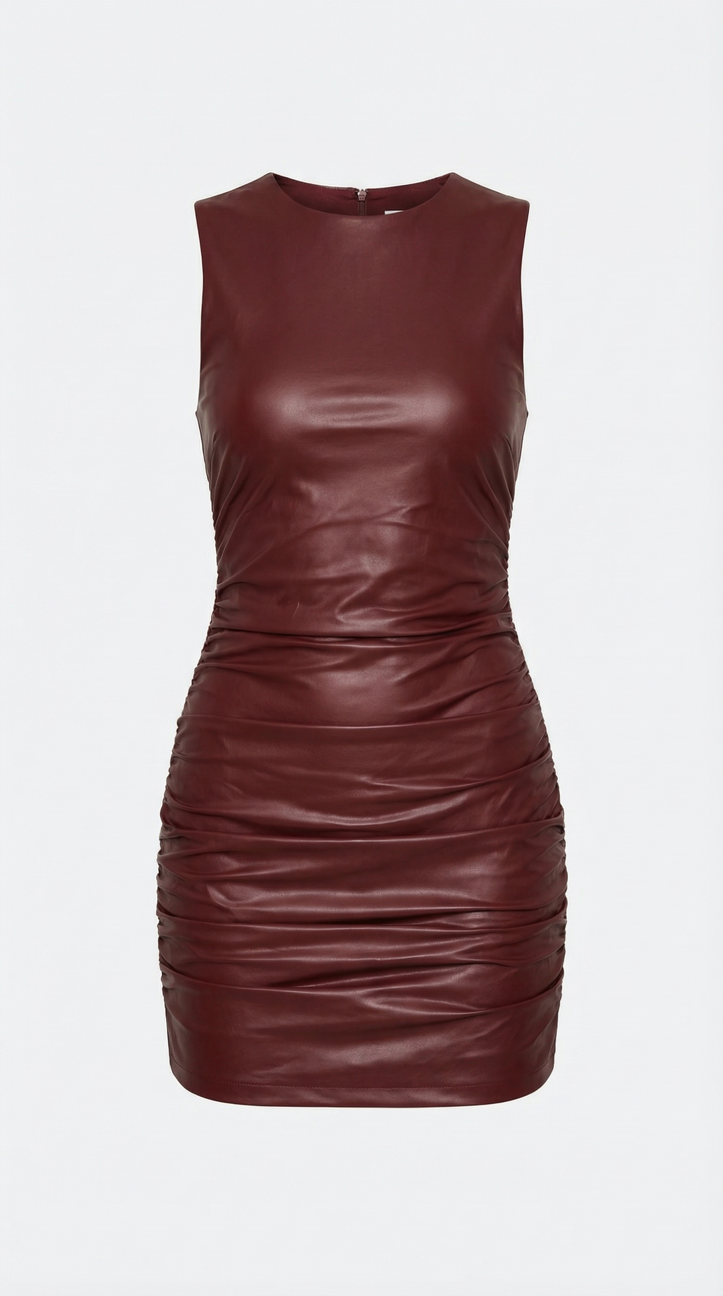 Vestido Mini Bernice de Efecto Piel Brillante