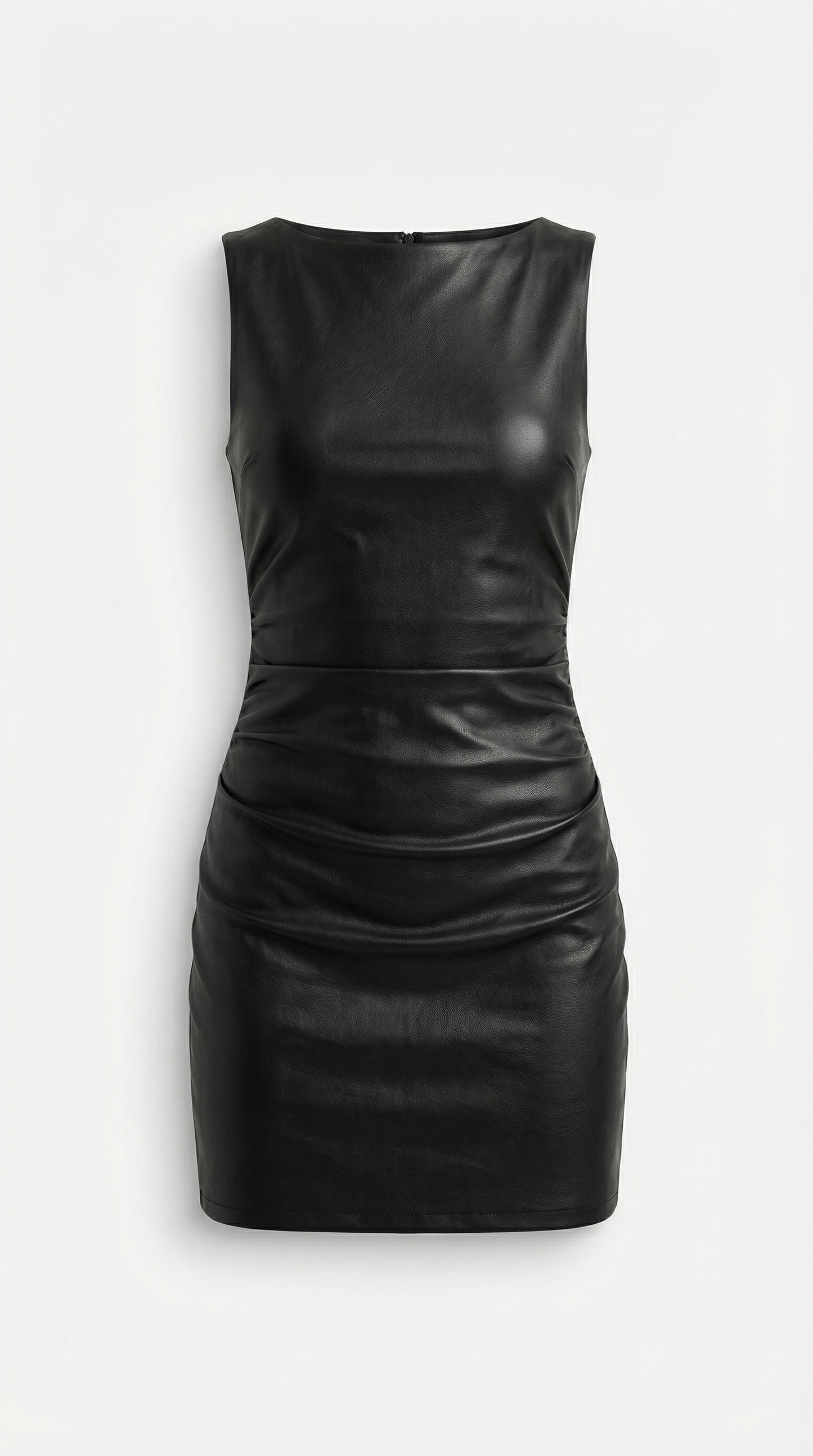 Vestido Mini Bernice de Efecto Piel Brillante