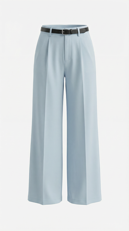 Pantalón Bertha de Pierna Ancha y Tiro Alto