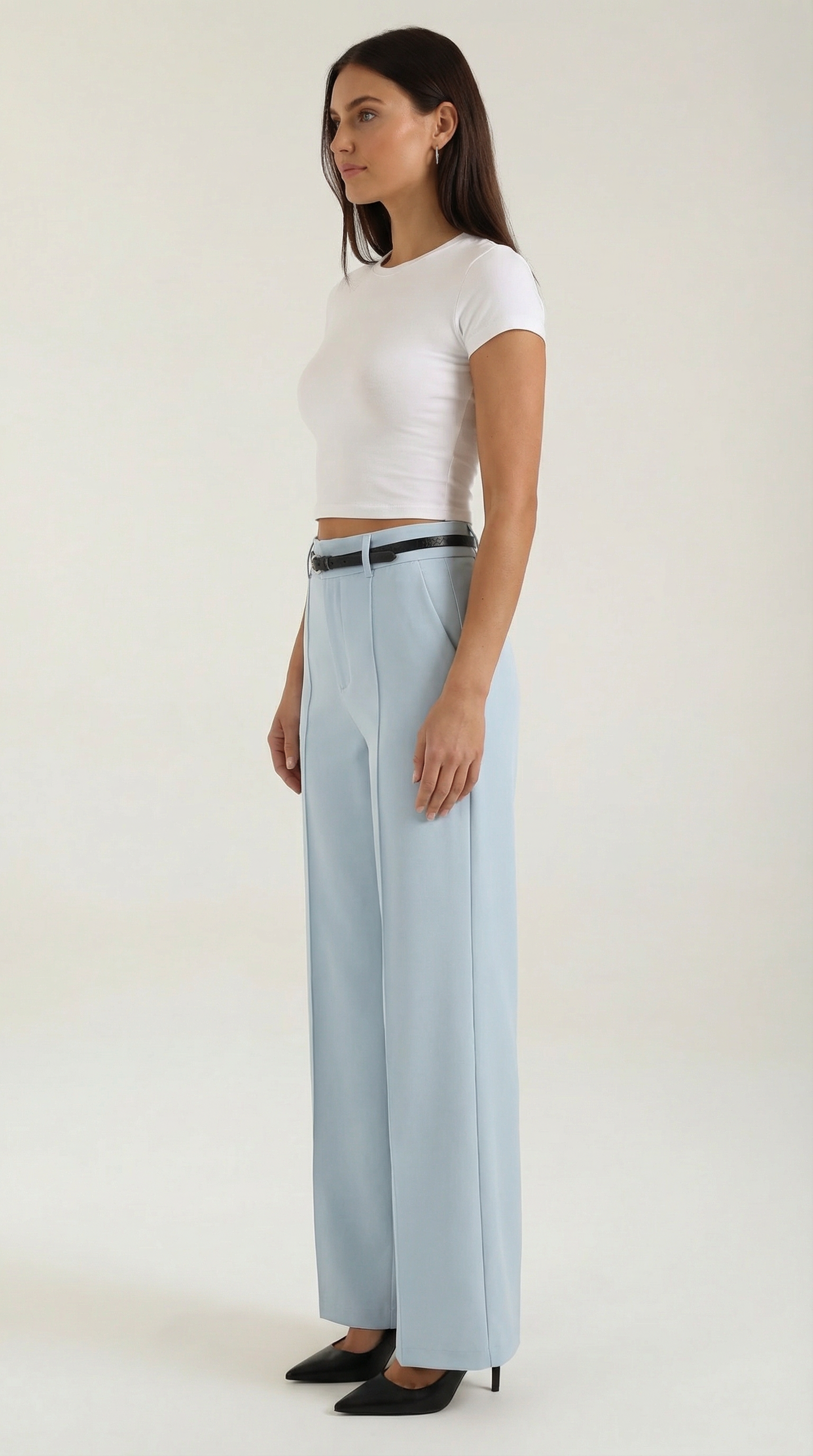 Pantalón Bertha de Pierna Ancha y Tiro Alto