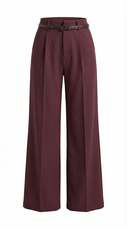 Pantalón Bertha de Pierna Ancha y Tiro Alto