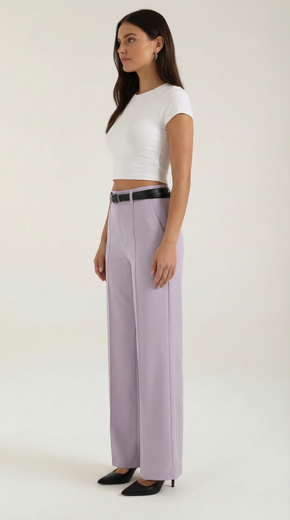 Pantalón Bertha de Pierna Ancha y Tiro Alto