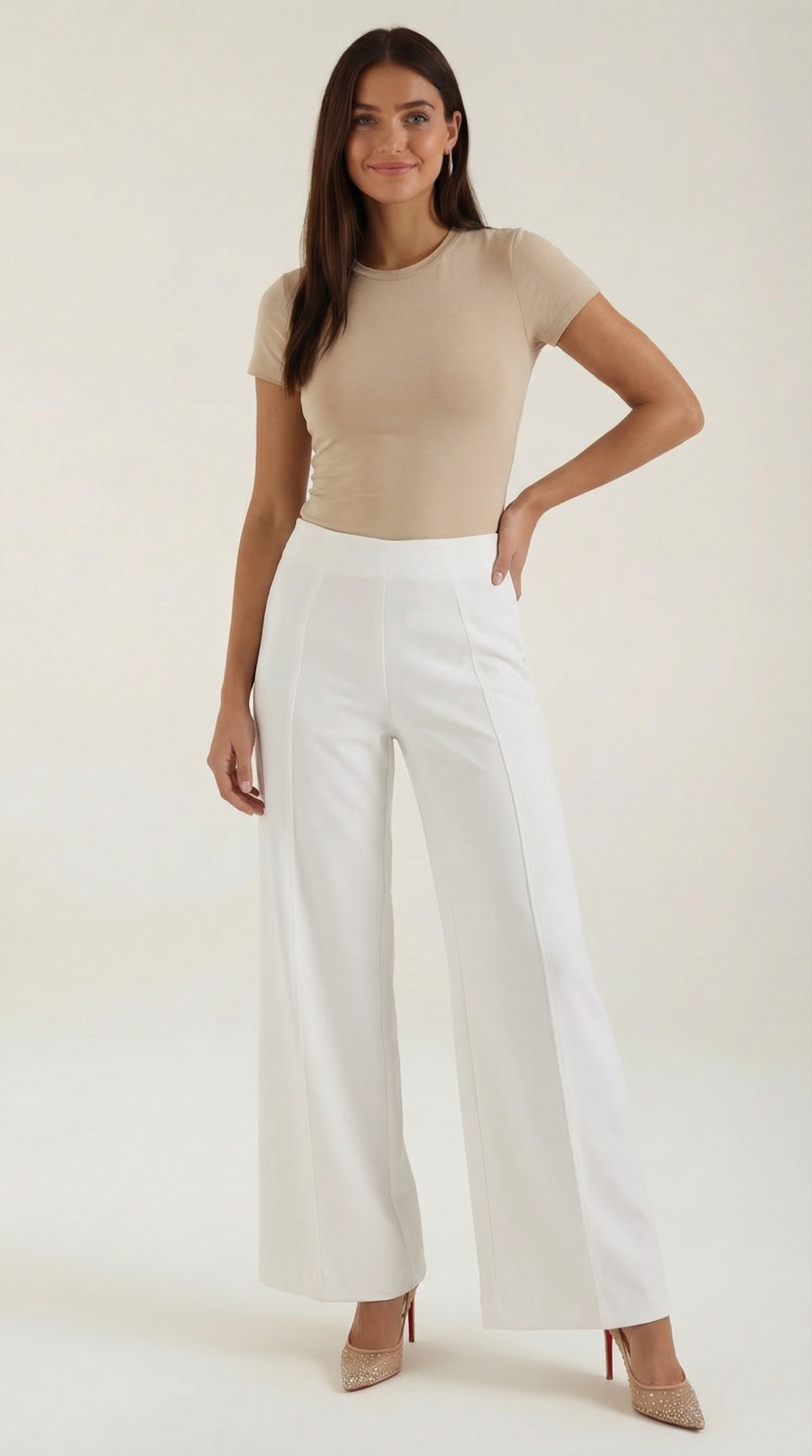 Pantalón Brooke de Pierna Ancha y Tiro Muy Alto