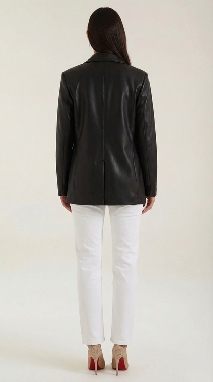 Blazer Oversize Catherine de Efecto Piel