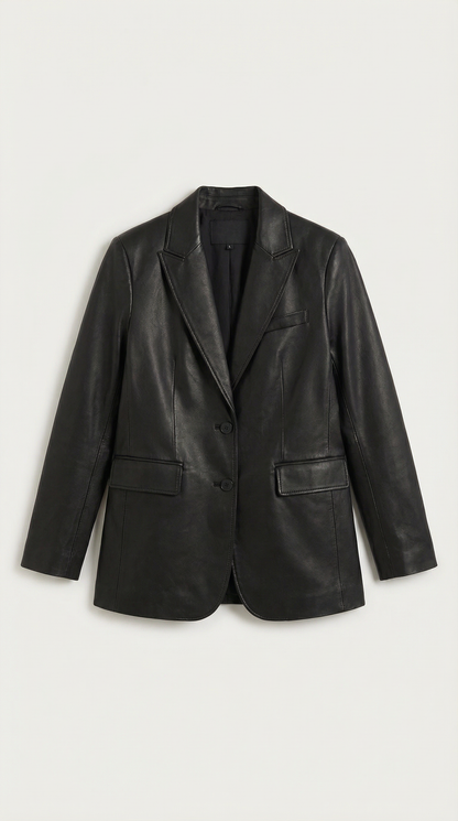 Blazer Oversize Catherine de Efecto Piel