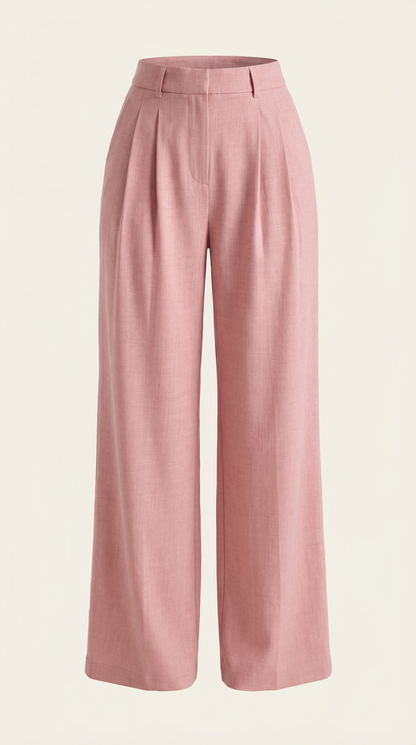 Pantalón Ancho Courtney de Mezcla de Lino