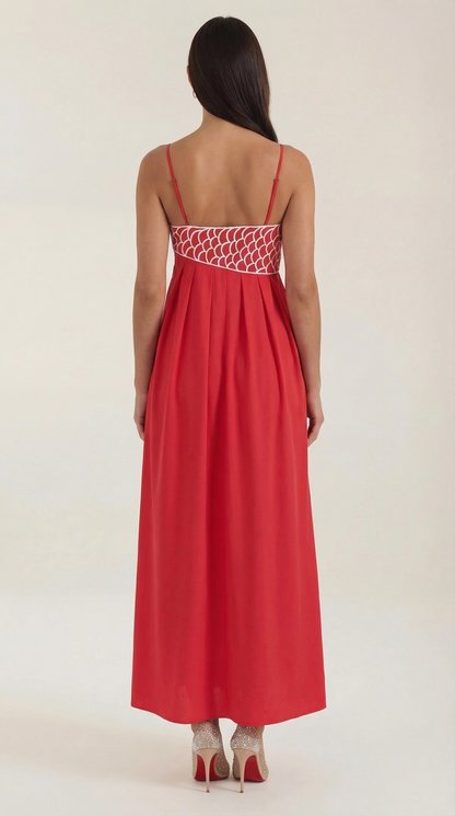 Vestido Maxi Deborah con Motivo de Pez