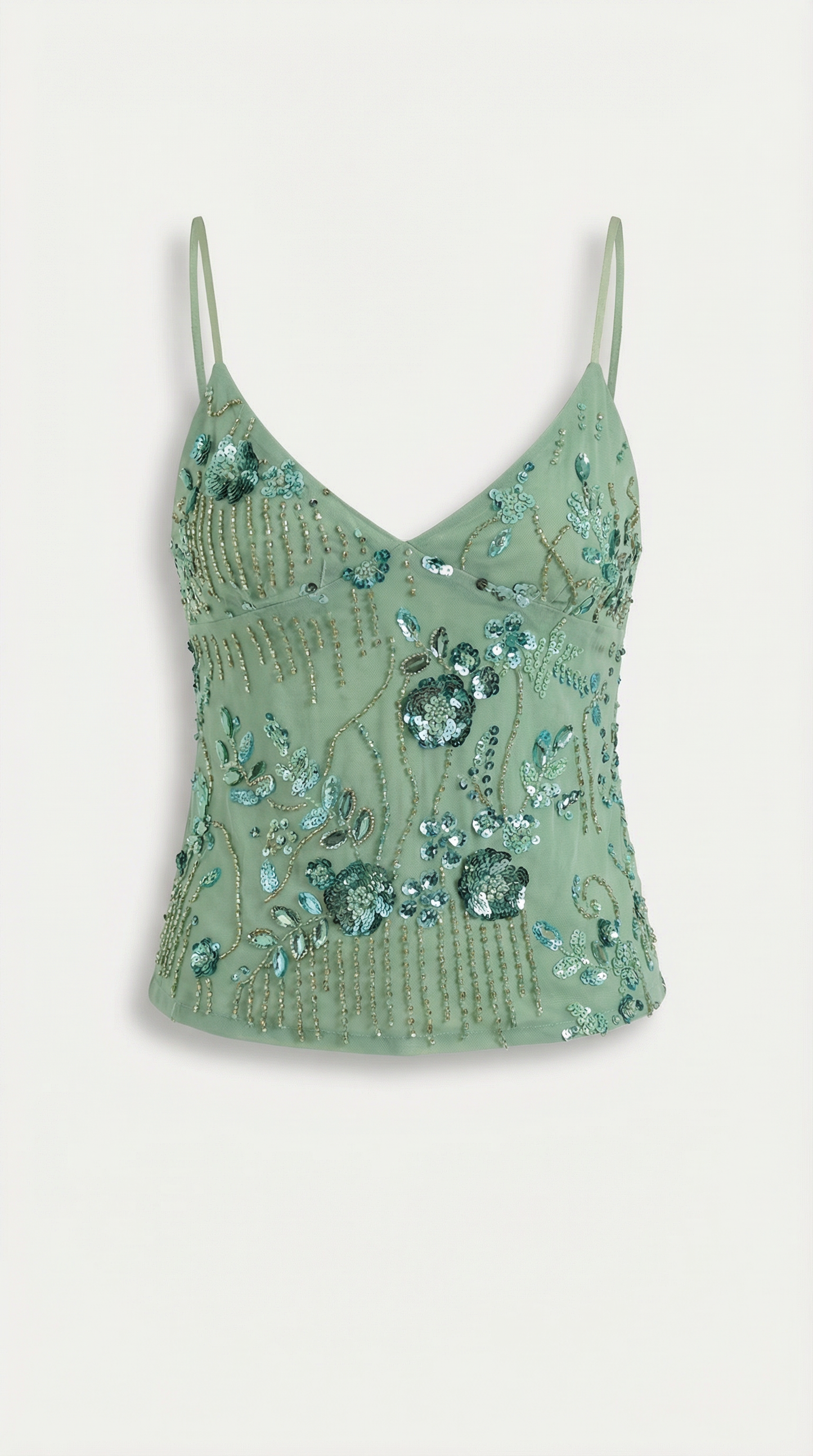 Top Dottie de Lentejuelas con Escote en V