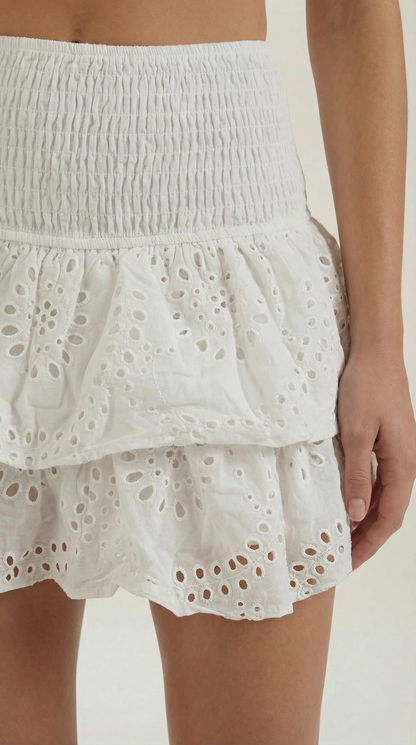 Minifalda Elyse con Bordado Calado