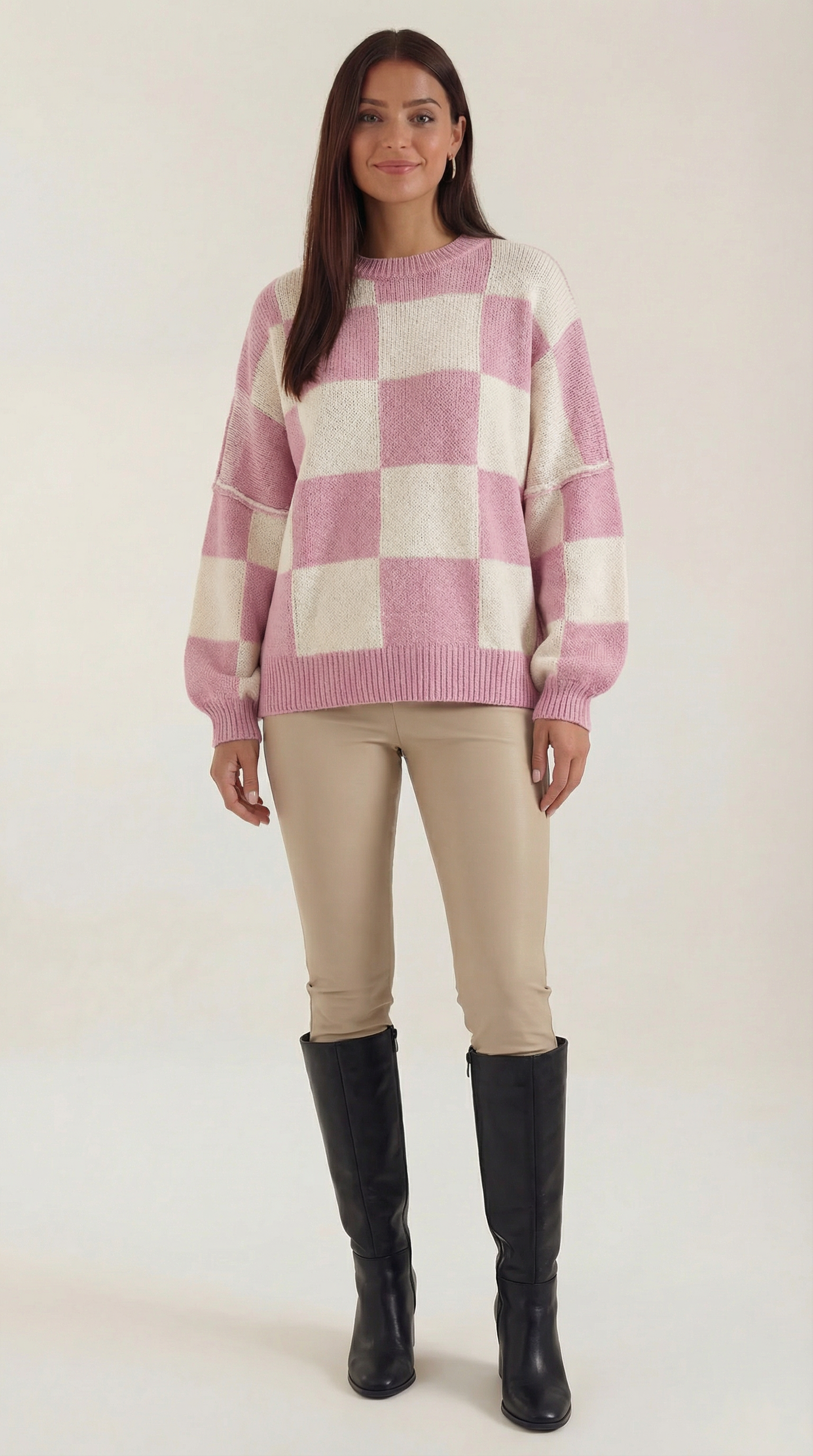 Jersey Emma de Punto a Cuadros