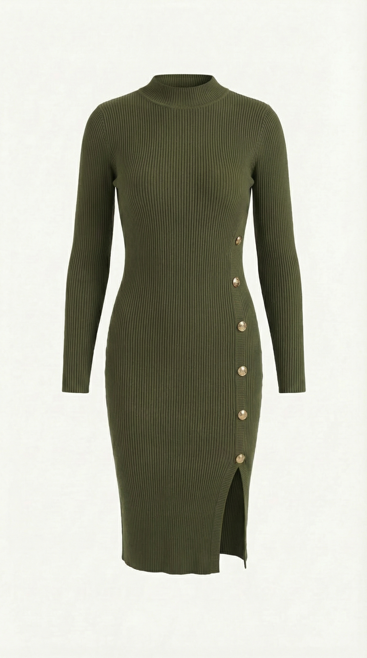 Vestido Midi Erin de Canalé con Botonadura Lateral